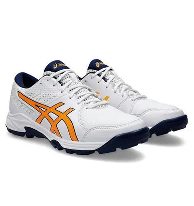 Asics Gel Peake 2 Cricket Shoes (White/Orange) - Global Sport Studio
