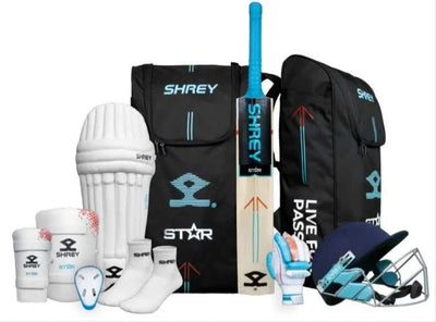 Shrey Star Full Cricket Kit (Junior Size 4, 5 and 6) - Global Sport Studio