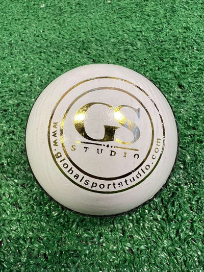 GSS 20/20 Cricket Ball (White and Red) - Global Sport Studio